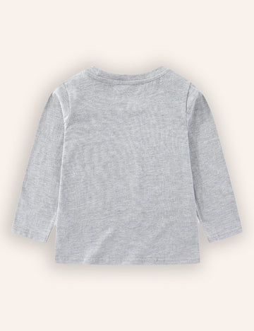Construction Car Print Long-sleeved T-shirt